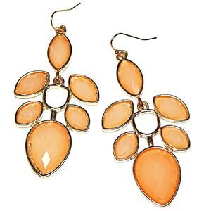 Vintage Retro Peachy Keen Bold Statement Earrings